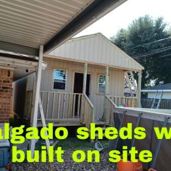 Salgado sheds we built on site