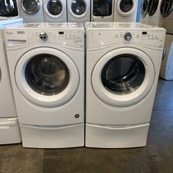 WHIRLPOOL XL CAPACITY WASHER DRYER ELECTRIC SET 