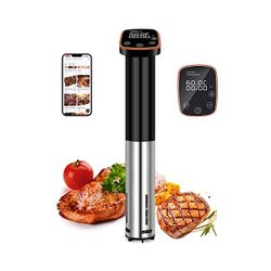 Sous Vide Cooker, 1100W Sous Vide Machine, Wifi App Control, Accurate Temperature and Timing with Big Touchscreen, IPX7 Waterproof.