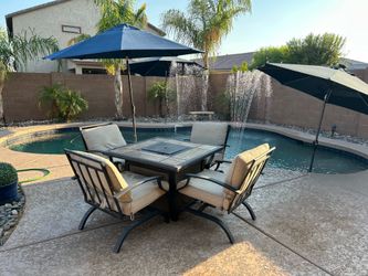 patio set with fire pit for sale