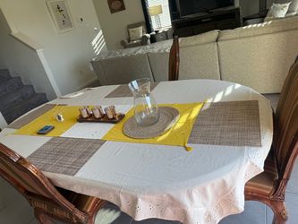 Beautiful Traditional Dining Table Set with 8 Chairs and 2 Extension Leaves