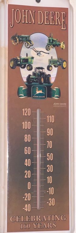 John Deere 160 Years Celebration Thermometer Sign