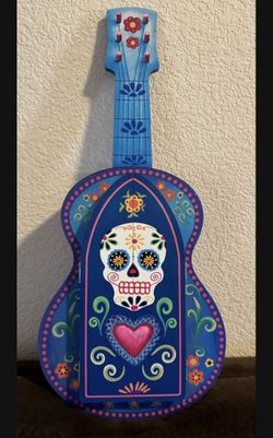 New ASHLAND Día de los Muertos Skeleton Guitar Ofrenda Box Day of the Dead Decor $65