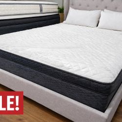 New Year - New Mattress ⭐️ Luxury Firm Kin Size Hybrid Mattress. Excellent Quality And Comfort. ⭐️ Shop With $0 Down Financing ⭐️ Same Day Delivery ⭐️