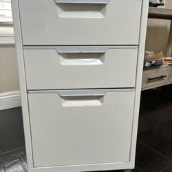 White Filing Cabinet 3 Drawers