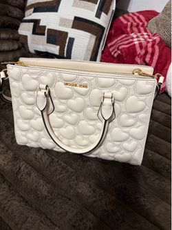 Michael Kors Heart Embroided Satchel Handbag