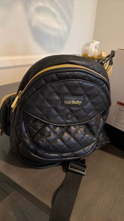 TushBaby Strapless Baby Hipseat Black leather