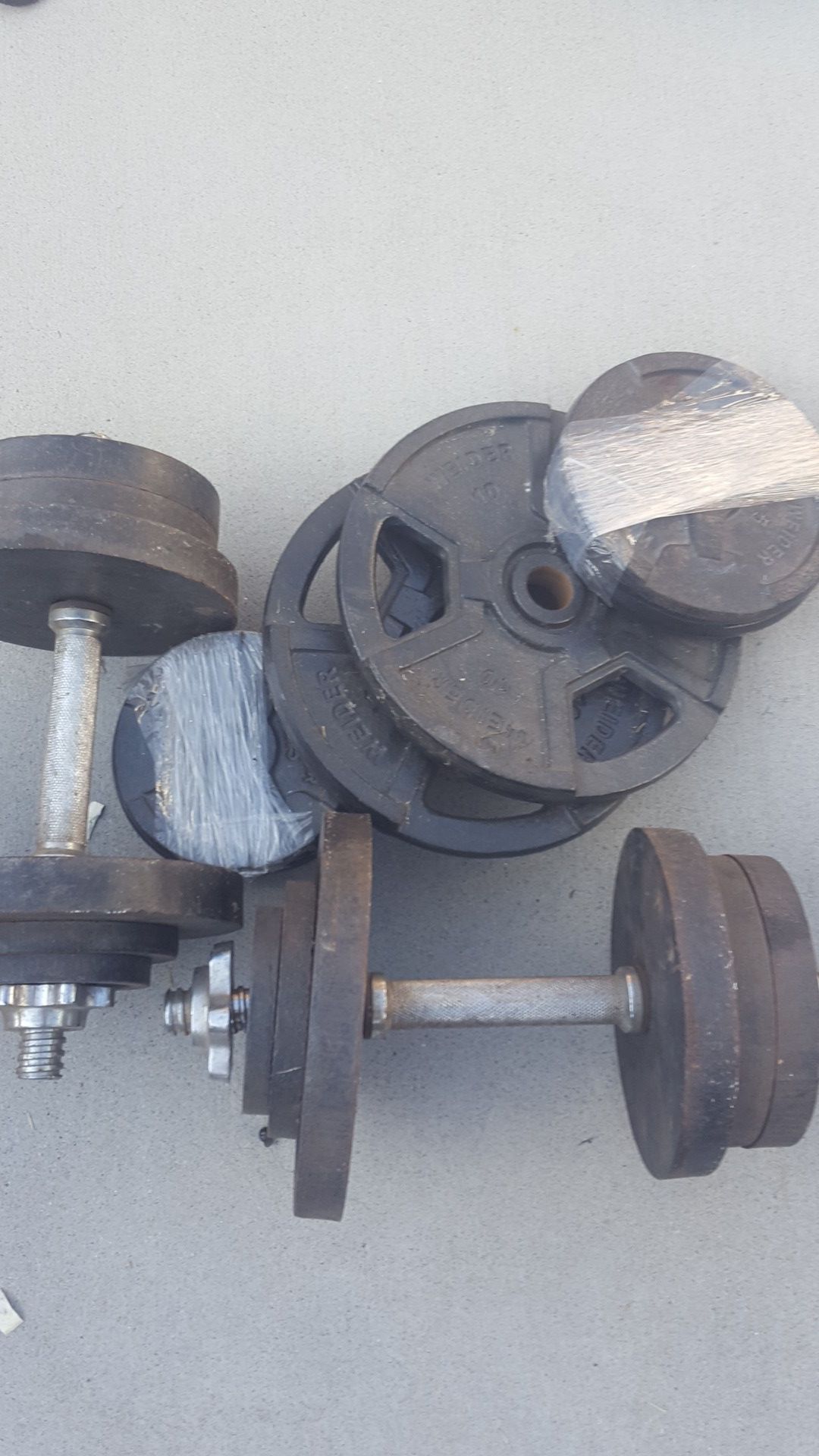 Workout weights bar bells