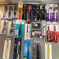 Lot Of 25 New Sealed Mixed Pens + Markers (Valencia) $50