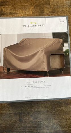 Threshold Loveseat Cover Brown Patio Chair 55 1/2” New