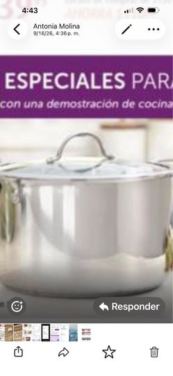 Olla de 10 qt con parrilla de Princess house nueva