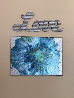 🌊💙 Ocean Bloom – Original 11” x 14” Canvas