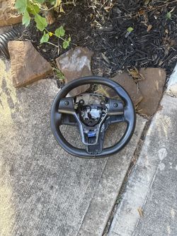 Tesla Model 3 OEM Nice Charcoal Leather Steering Wheel M3 Assembly w Switches 