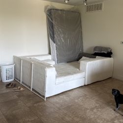 Move Out Sale - New  Nectar Queen Mattress And Used White Sectional 