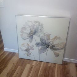 Big flower Painting With Frame