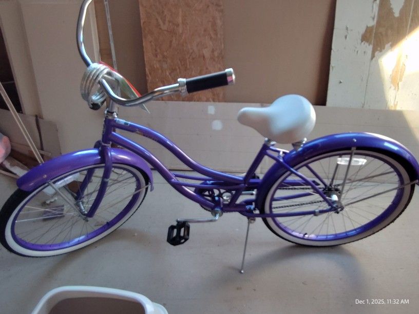 Micargi Tahiti 26" Purple Women's Beach Cruiser Bike