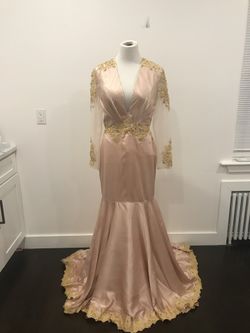 New Sz10 Peach Mermaid Formal Dress