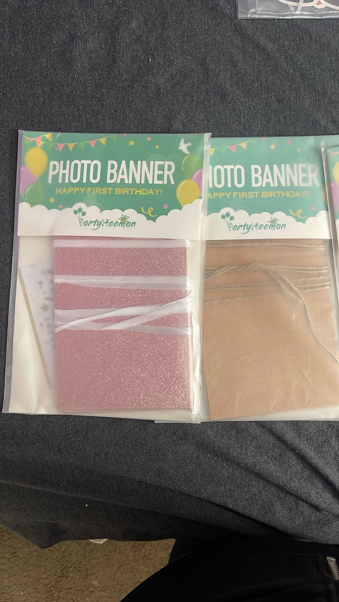 Happy First Birthday Banner