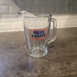 Vintage Budlight Pitcher, Thick Glass Walls, Never Used. 