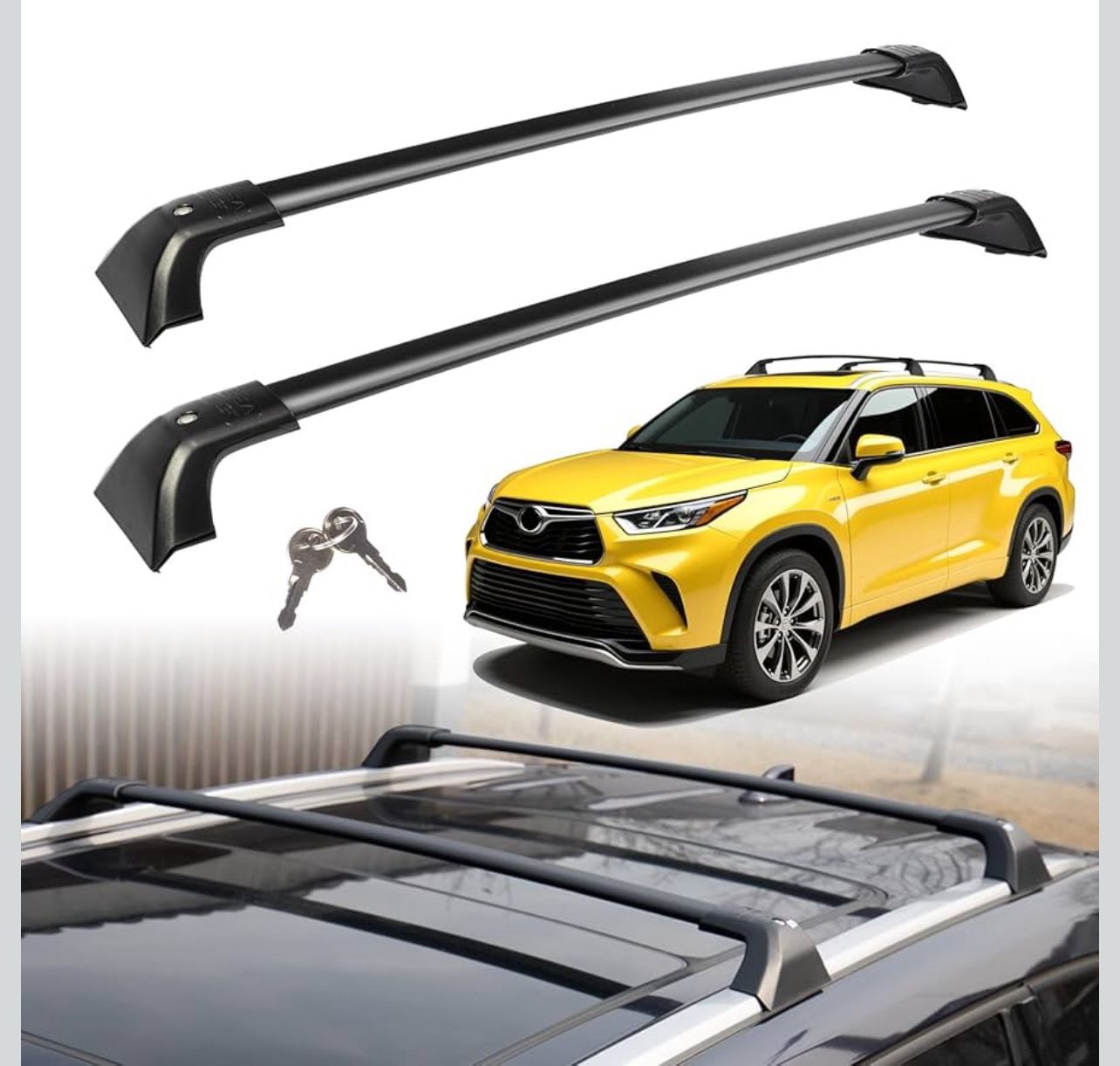 260lbs Roof Rack Cross Bars Compatible H(46)