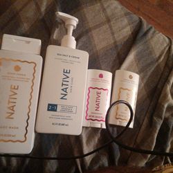 Native Brand Body Wash. Shampoo And Deodorant 