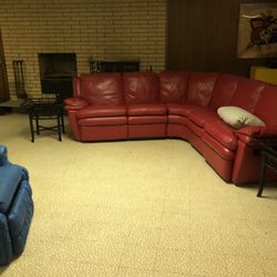 Red Leather Couch