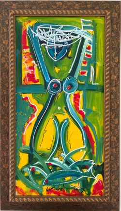 Neith Nevelson Original Acrylic on Canvas Painting