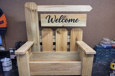 Garden planter bench seat