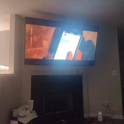 Two Samsung Smart TVs Along With A Sectional Couch With Bed Set(King Size) With Two Night Stands And Dresser 