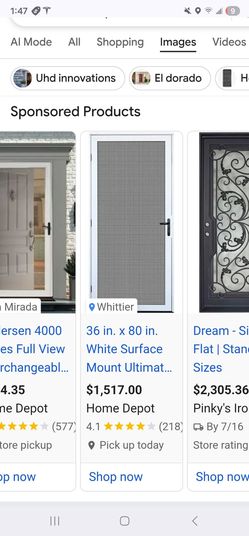 Unique home design security screen door