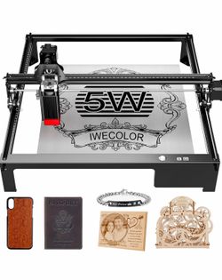 IWECOLOR Laser Engraver is a 5W DIY laser engraving machine with a higher accuracy of 400x410mm.