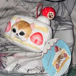 Mofusand Cat Strawberry Cake Plush