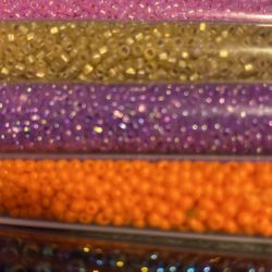 9 Tubes Of Seed Beads Size 11/0 