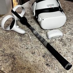 Quest 3 With BoboVR M2 Headstrap, Golf Attachment 