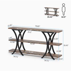 Long console table