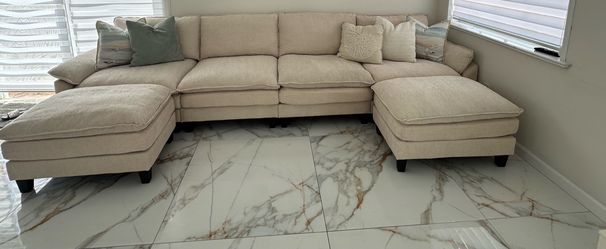 Modular Couch Sectionals with Ottoman, Big Comfy Cloud Couches