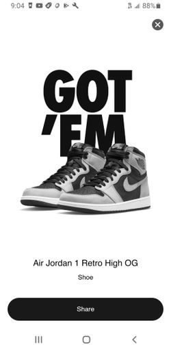 Jordan 1 Shadow 2.0 6.5 Gs