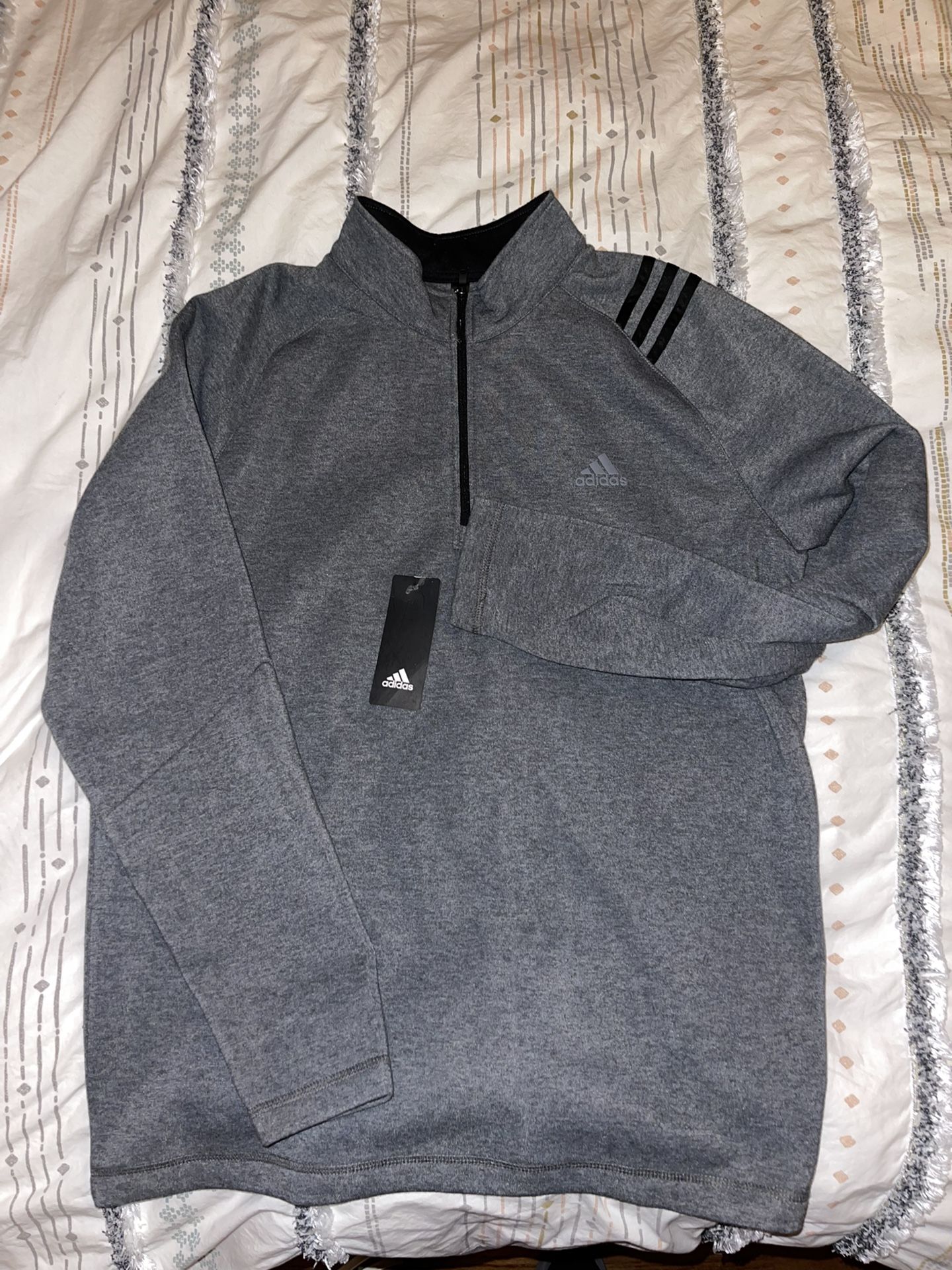 Adidas 3/4 Golf Zip Up Sweater Sz L