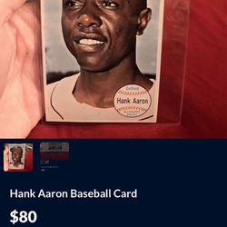 Hank Aaron. Baseball Card 