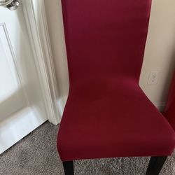 Faux Leather Wooden Chairs, Set Of 5