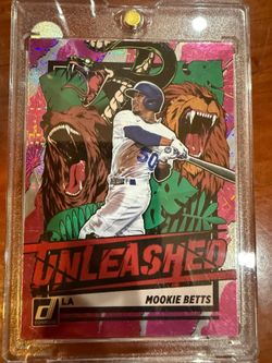 2021 DONRUSS BASEBALL MOOKIE BETTS SP UNLEASHED PINK FIREWORKS INSERT #UNL9 🔥