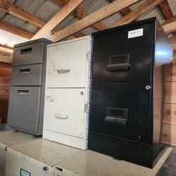 Two And Three Drawer Filing Cabinets. 