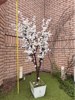 Árbol de Cerezo Blanco Artificial (Sakura) - 6 Pies de Altura