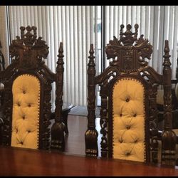 Antique Wood Dinner Table