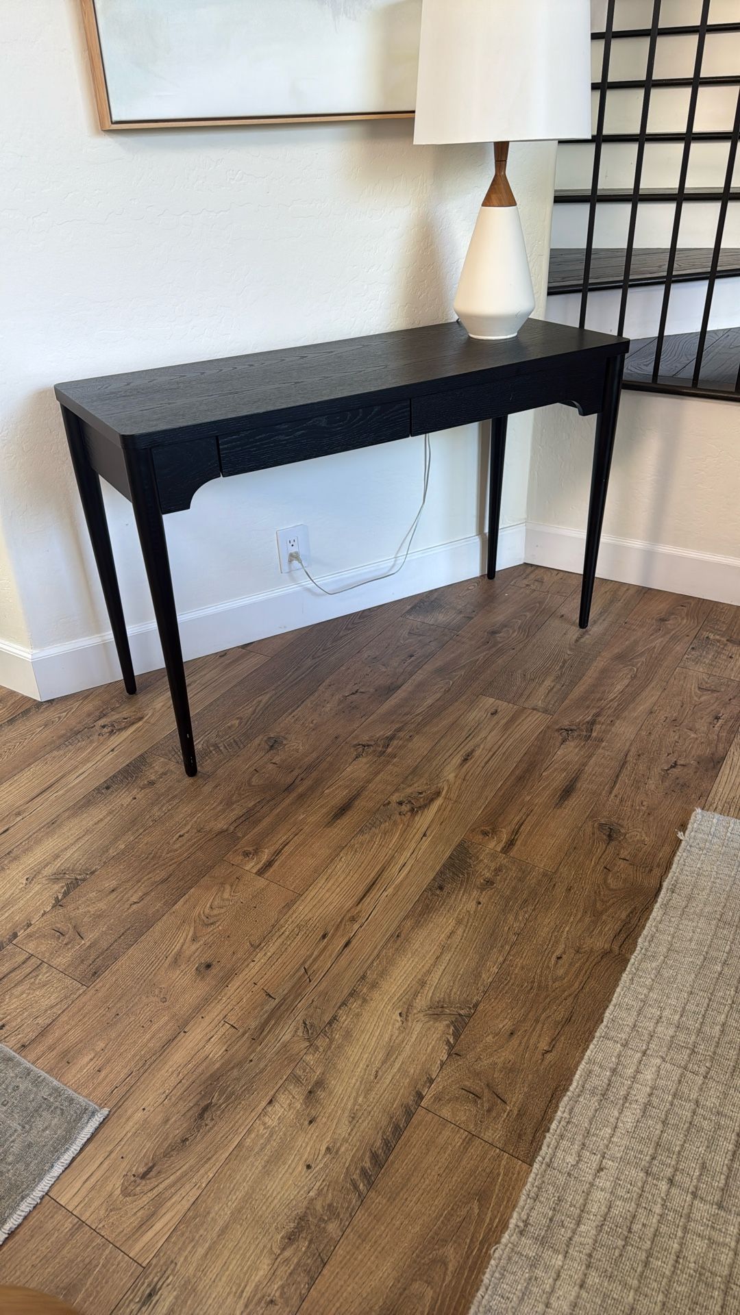 2 Black Console Tables 48” $50 Ea