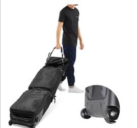 Bolsa de snowboard de gran tamaño con ruedas - Bolsas de esquí para viajes aéreos, longitud ajustable hasta 68 .7in-