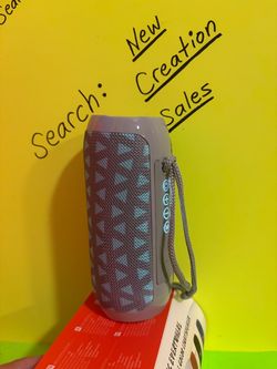 BRAND NEW GRAY & LIGHT BLUE T&G Portable Wireless Bluetooth Speaker Rechargeable LED Light Up Audio Music Player Wrist Strap Compact Outdoor Travel