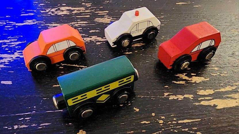Wooden Toy Cars and Train