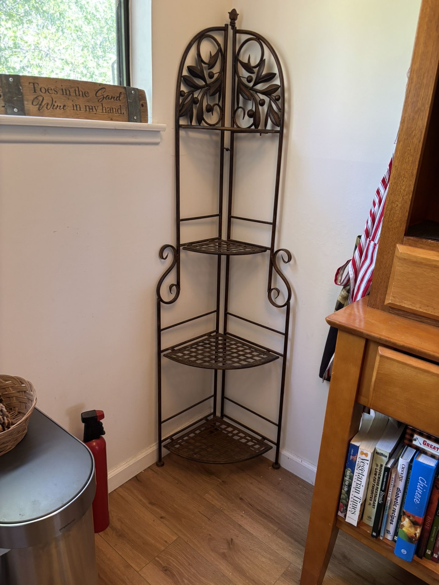 Gorgeous Corner Shelf Unit - Rustic Iron