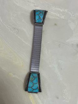 Watch Band w/Zuni Inlaid Turquoise (VINTAGE)